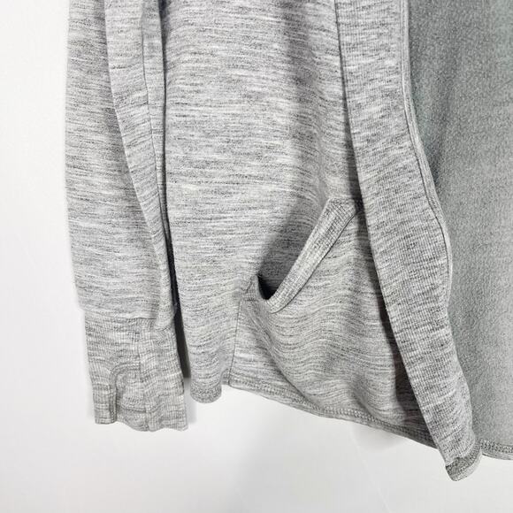 Athleta Girls Large 12 Heather Gray Open Front Cardigan Sweater Hoodie Modal - Picture 3 of 7